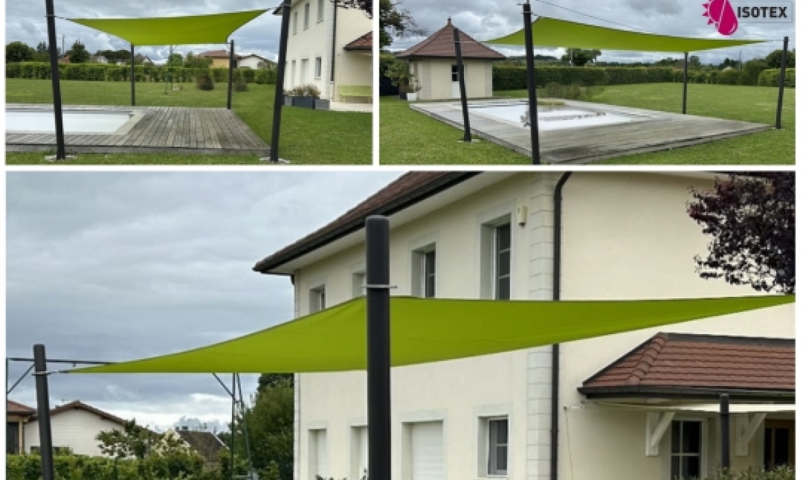 Voile d'ombrage Eliante Star Triangle sur mesure vers L’Isle d’Abeau (38080)