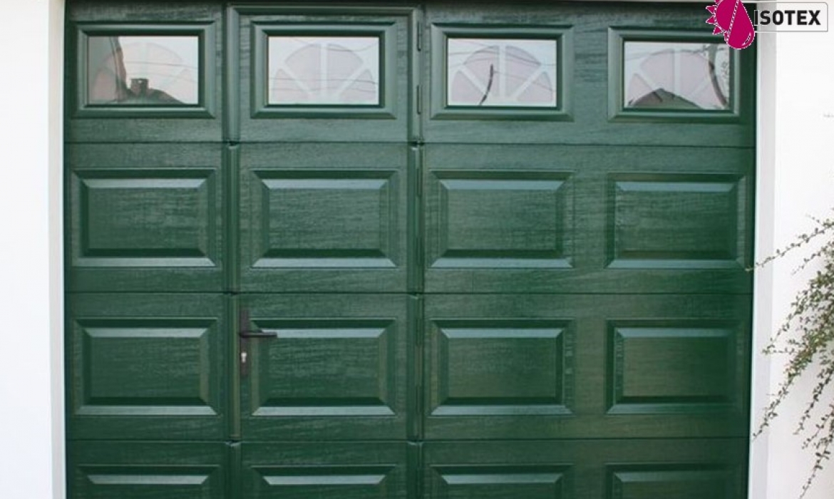 Porte de Garage Sectionnelle Verticale avec Portillon et Hublot
