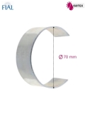 Clips tube Ø 70 mm – Coloris : Naturel – Réf. FIAL : 00578