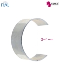 Clips tube Ø 40 mm – Coloris : Naturel – Réf. FIAL : 00580