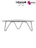 Table basse cocoon Lafuma Mobilier Gordes - Plateau coloris ciment et Pieds coloris titane