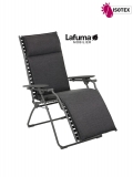 Bayanne fauteuil de relaxation Lafuma Mobilier Gordes Hedona - Toile coloris onyx et Structure coloris titane
