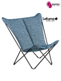 Fauteuil lounge Lafuma Mobilier Sphinx Allure Sunbrella®  - Toile coloris bleu cobalt et Structure coloris noir