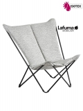 Fauteuil lounge Lafuma Mobilier Sphinx Allure Sunbrella®  - Coloris : toile gris granite et Structure noir