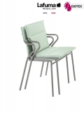 Fauteuil Repas Lafuma Mobilier Ancône Hedona - Coloris Vert Jade/Titane