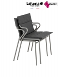 Fauteuil Repas Lafuma Mobilier Ancône Hedona - Coloris Onyx/Titane