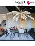 Table repas Lafuma Mobilier Ancône Opale - Plateau coloris ciment et Pieds coloris kaolin