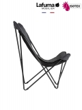 Fauteuil lounge Lafuma Mobilier Sphinx Soft - Coloris : toile gris nuée et Structure noir