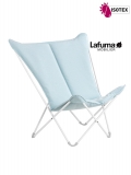 Fauteuil lounge Lafuma Mobilier Sphinx Opale Hedona - Coloris : toile bleu céladon et Structure kaolin