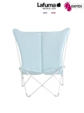 Fauteuil lounge Lafuma Mobilier Sphinx Opale Hedona - Coloris : toile bleu céladon et Structure kaolin