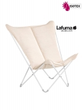 Fauteuil lounge Lafuma Mobilier Sphinx Opale Hedona - Coloris : toile beige argile et Structure kaolin