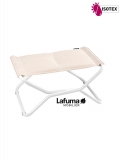 Bayanne repose-jambe terrasse et bord de piscine Lafuma Mobilier Opale Hedona - Toile coloris beige argile et Structure coloris kaolin