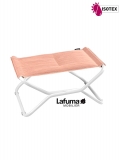 Bayanne repose-jambe terrasse et bord de piscine Lafuma Mobilier Opale Hedona - Toile coloris orange ocre et Structure coloris kaolin
