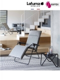 Bayanne fauteuil de relaxation Lafuma Mobilier Allure Sunbrella® - Toile coloris bleu cobalt et Structure coloris noir