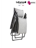 Bayanne fauteuil de relaxation Lafuma Mobilier Allure Sunbrella® - Toile coloris gris granite et Structure coloris noir