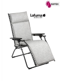 Bayanne fauteuil de relaxation Lafuma Mobilier Allure Sunbrella® - Toile coloris gris granite et Structure coloris noir