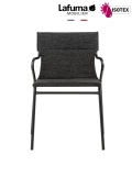 Fauteuil repas Lafuma Mobilier Ancône Allure Sunbrella® - Coloris : toile noir ébène et tube noir