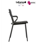 Fauteuil repas Lafuma Mobilier Ancône Allure Sunbrella® - Coloris : toile noir ébène et tube noir