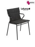 Fauteuil repas Lafuma Mobilier Ancône Allure Sunbrella® - Coloris : toile noir ébène et tube noir