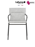 Fauteuil repas Lafuma Mobilier Ancône Allure Sunbrella® - Coloris : toile gris granite et tube noir