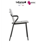 Fauteuil repas Lafuma Mobilier Ancône Allure Sunbrella® - Coloris : toile gris granite et tube noir