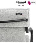 Fauteuil repas Lafuma Mobilier Ancône Allure Sunbrella® - Coloris : toile gris granite et tube noir