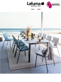 Table repas extensible Lafuma Mobilier Ancône Allure - Plateau coloris ciment et Pieds coloris noir