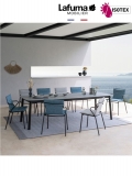 Table repas extensible Lafuma Mobilier Ancône Allure - Plateau coloris ciment et Pieds coloris noir