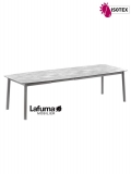 Table repas extensible Lafuma Mobilier Ancône Gordes - Plateau coloris ciment et Pieds coloris titane