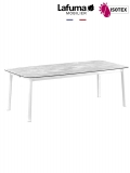 Table repas extensible Lafuma Mobilier Ancône Opale - Plateau coloris ciment et Pieds coloris kaolin