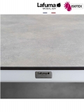 Table repas extensible Lafuma Mobilier Ancône Opale - Plateau coloris ciment et Pieds coloris kaolin