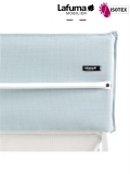 Lounger terrasse et bord de piscine Lafuma Mobilier Ancône Opale Hedona - Toile coloris bleu céladon et tube coloris kaolin