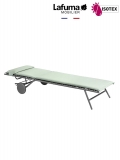 Bayanne bain de soleil terrasse et bord de piscine Lafuma Mobilier Gordes Hedona - Toile coloris jade et Structure coloris titane