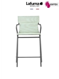 Fauteuil repas Middle Lafuma Mobilier Ancône Gordes Hedona - Coloris : toile jade et tube titane