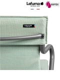 Fauteuil repas Middle Lafuma Mobilier Ancône Gordes Hedona - Coloris : toile jade et tube titane