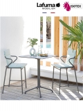 Fauteuil repas Middle Lafuma Mobilier Ancône Gordes Hedona - Coloris : toile jade et tube titane