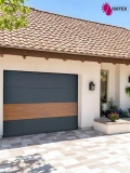 Porte de garage sectionnelle refoulement plafond