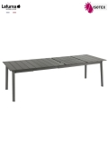 Table Repas extensible Lafuma Mobilier Oron 200 Lattes Alu - 200/260 x 100 cm Gris / Titane
