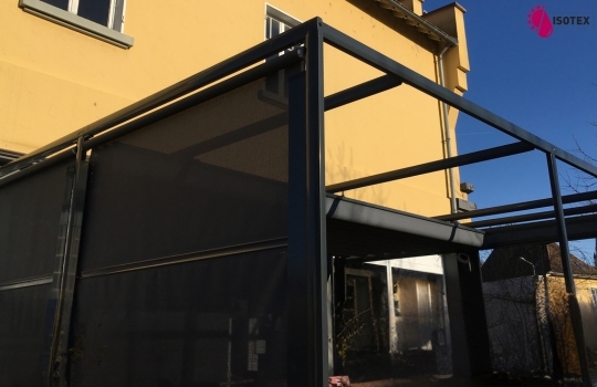 Pergola vélum et store vertical motorisés Somfy vers Saint Jean de Bournay (38440)
