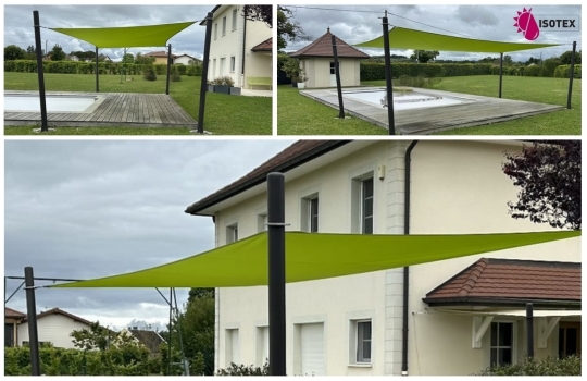 Voile d'ombrage Eliante Star Triangle sur mesure vers L’Isle d’Abeau (38080)