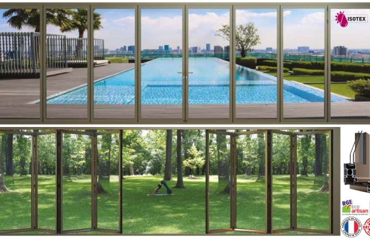 Porte aluminium repliable sur mesure – Design, performance et ouverture maximale