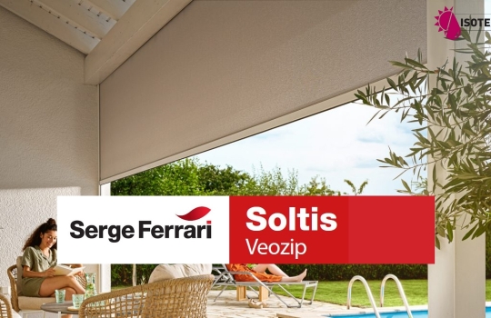 Toile micro-aérée Soltis Veozip Serge Ferrari : Confort thermique et design naturel