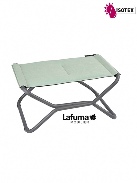 Bayanne repose-jambe terrasse et bord de piscine Lafuma Mobilier Gordes Hedona - Toile coloris jade et Structure coloris titane