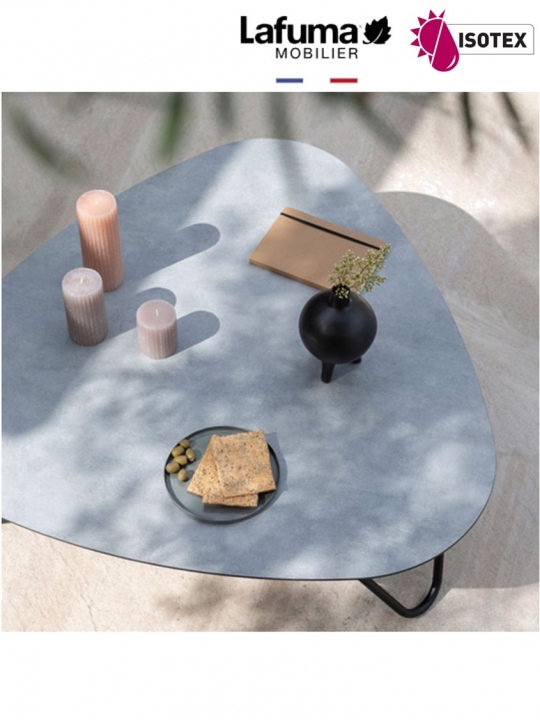 Table Basse Lafuma Mobilier Cocoon - Coloris Ciment/Noir