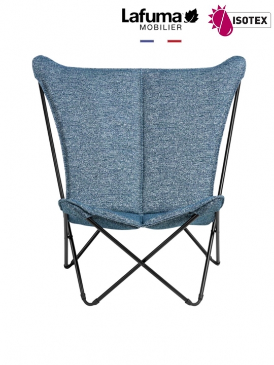 Fauteuil lounge Lafuma Mobilier Sphinx Allure Sunbrella®  - Toile coloris bleu cobalt et Structure coloris noir