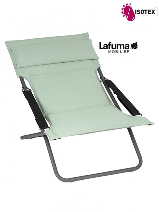 Transat Lafuma Mobilier Bayanne Hedona - Coloris Vert Jade/Titane