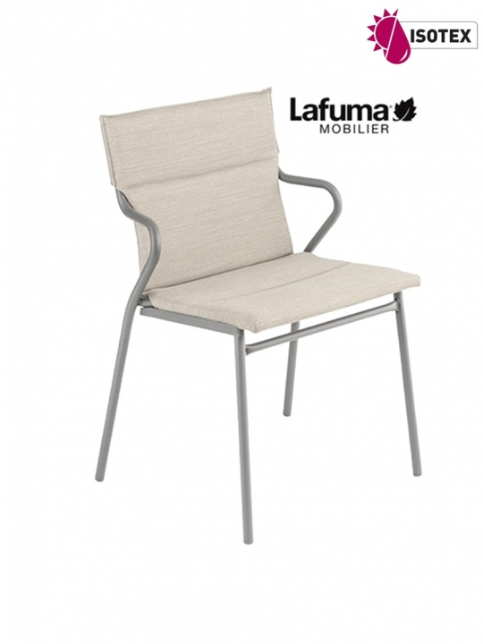 Fauteuil Repas Lafuma Mobilier Ancône Hedona - Coloris Latte/Titane