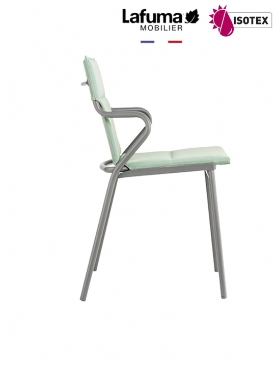 Fauteuil Repas Lafuma Mobilier Ancône Hedona - Coloris Vert Jade/Titane