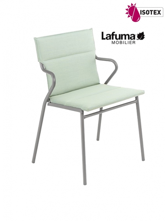 Fauteuil Repas Lafuma Mobilier Ancône Hedona - Coloris Vert Jade/Titane