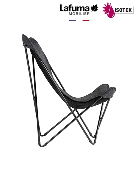 Fauteuil Lounge Lafuma Mobilier Sphinx Soft - Coloris Gris Nuée/Noire